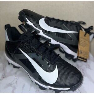 Nike Alpha Menace 4 Shark Molded Men's Black/White/Grey Football Cleats Sz 12US